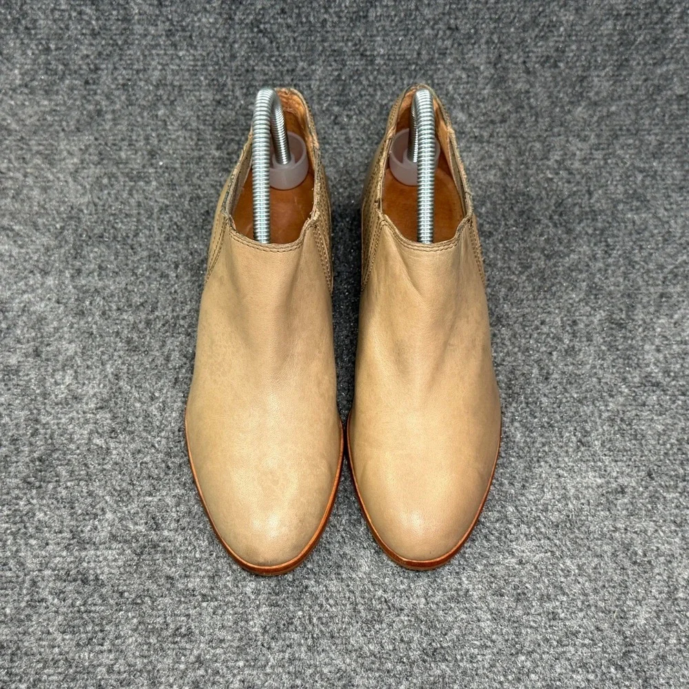 Madewell The Spencer Chelsea Ankle Boots Women's 7.5 Beige Brown Leather Slip On